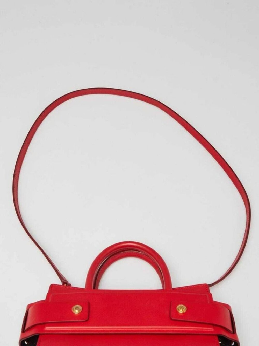 Givenchy Red Smooth Calfskin Leather Mini Horizon Tote Bag - Picture 4 of 11